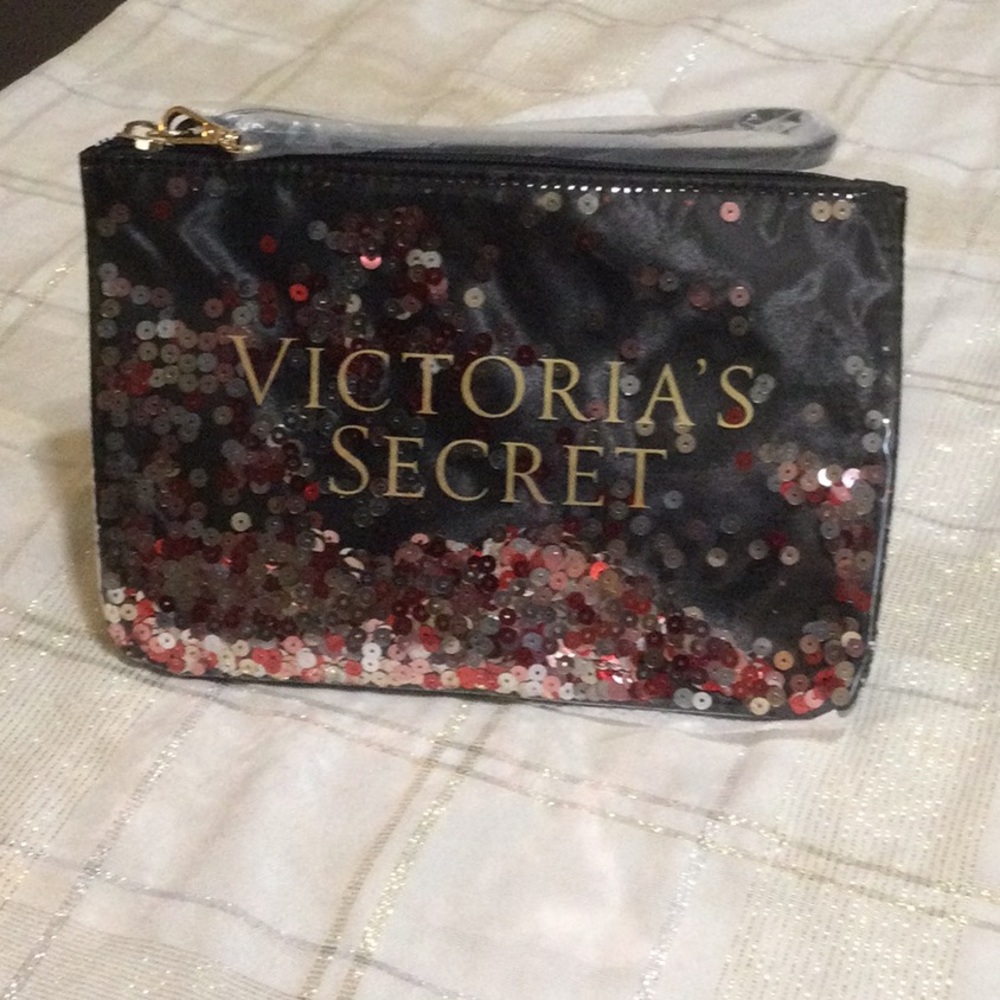 New sparkling Victoria secret cosmetic bag